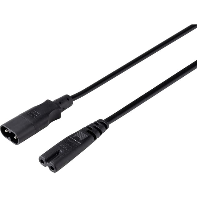 Sygonix - SY-5043436 Strom Verlängerungskabel Schwarz 2.00 m