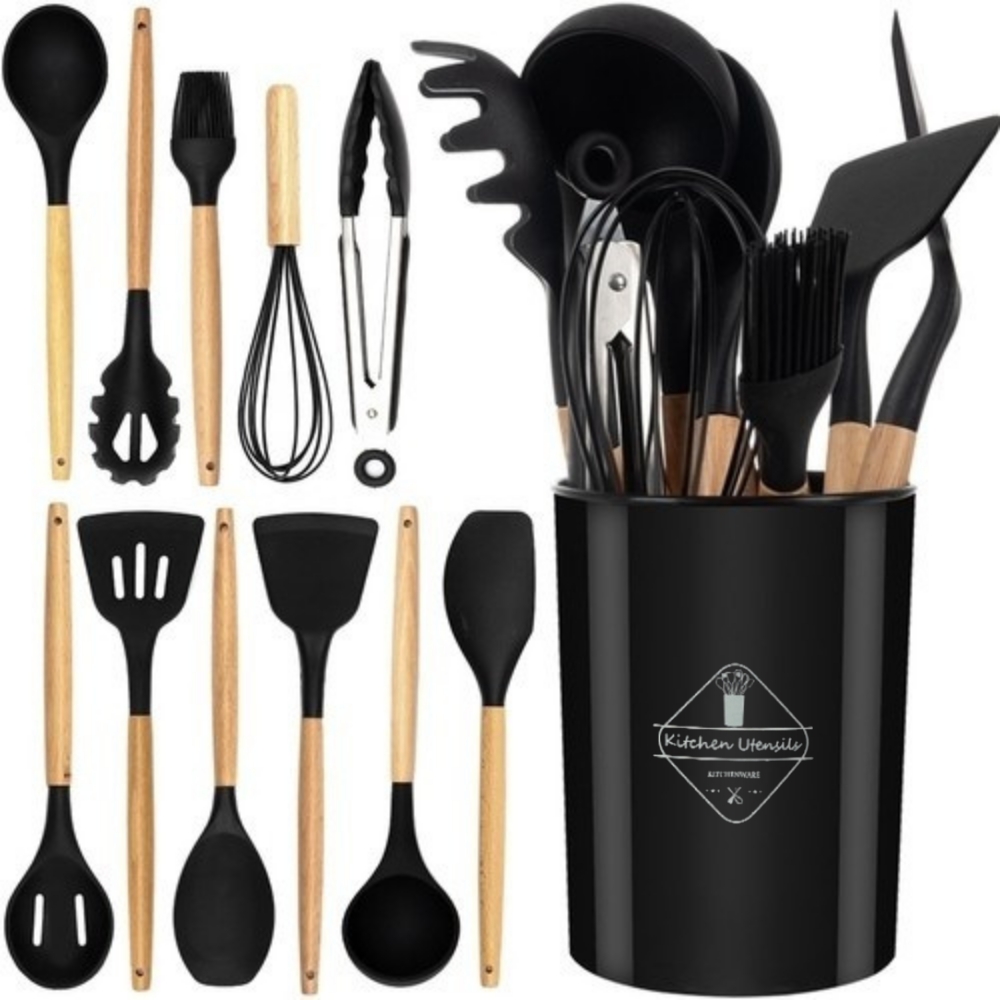 12-teiliges Küchenutensilien-set Aus Silikon – Hitzebeständige Utensilien