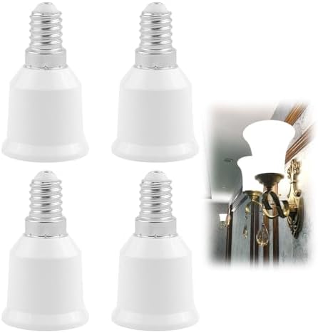 4 Stück E14-auf-e27-glühbirnenfassungsadapter, E14-auf-e27-fassungskonverter 220 V, Lampenadapter Für Led-lampen, Glühbirnen