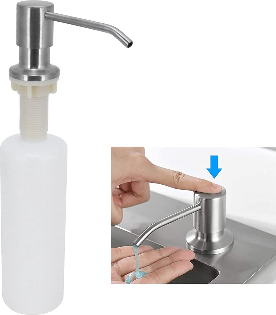 Seifenspender – Tischseifenspender – Einbau-rundspender – Nachfüllbares Set – 300 Ml – Edelstahl Für Dusche Und Küche ...