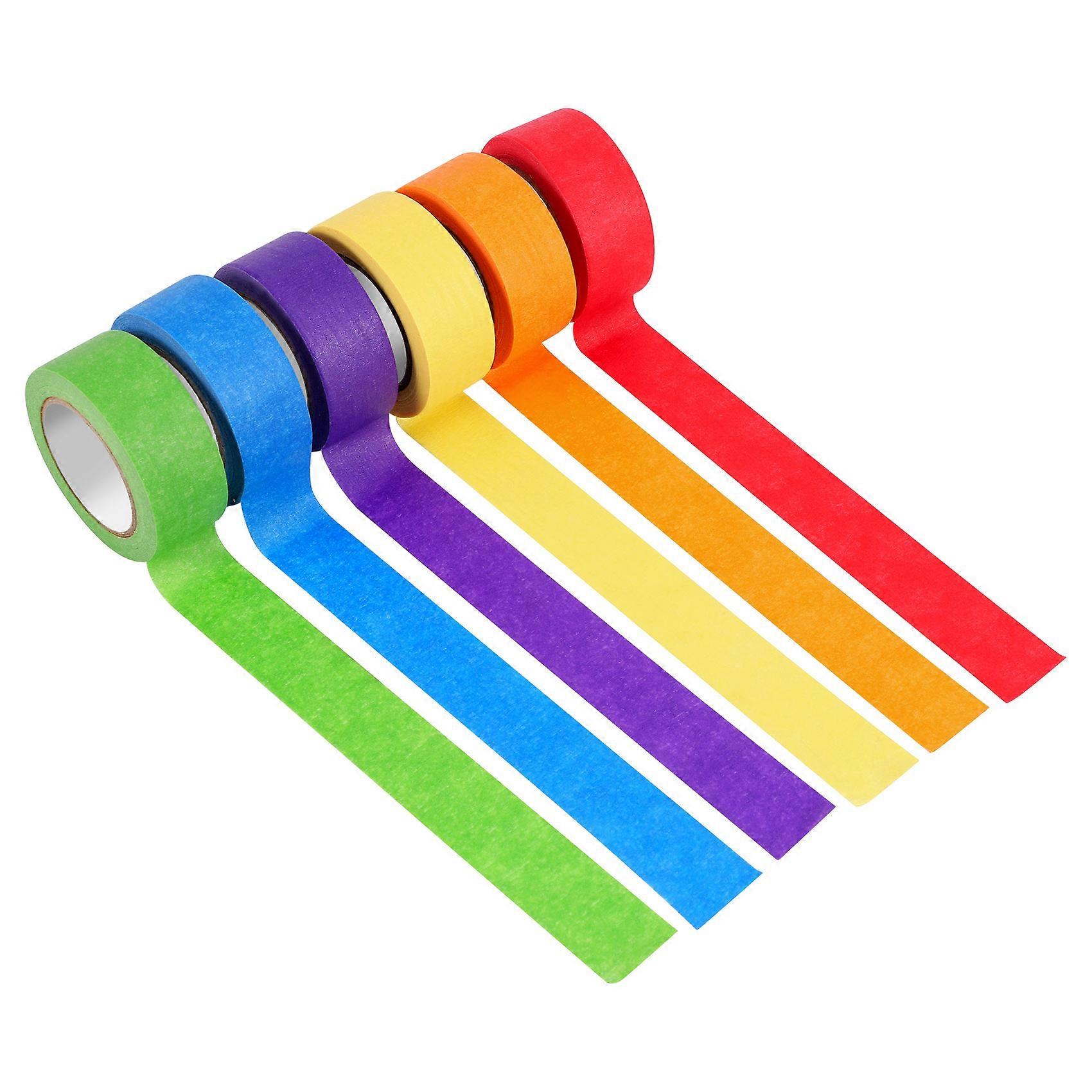 Farbiges Abdeckband, Farbiges Malerband Für Kunst Und Handwerk, Markierung Oder Codierung – 6 Verschiedene Farben