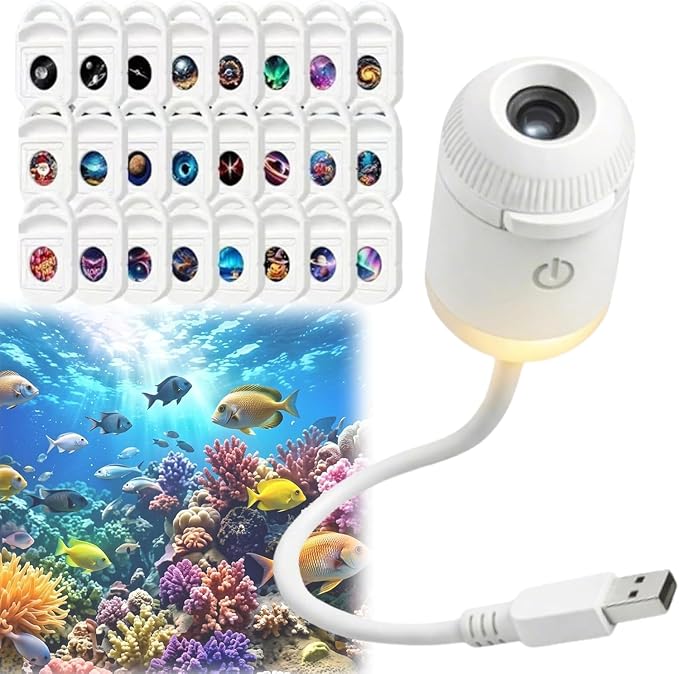 Hd Smart Dynamic 5d Holographic Night Light Projector, Plug And Play Hd Star Projector With 3/6/12/24 Projection Movies