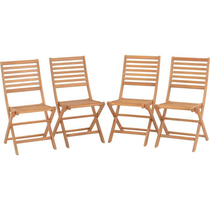 Set Mit 2 Klappbaren Acacia Fsc Gartenstühlen - 47 X 57,5 X H, 89,5 Cm