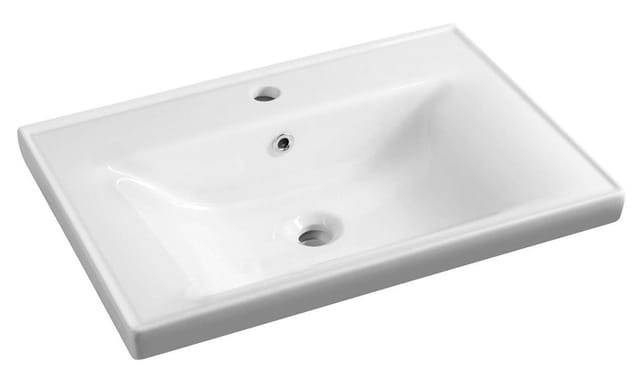Aqualine - Sava - Waschtisch 70x46 cm, mit Überlauf, mit Hahnloch, weiß 2070