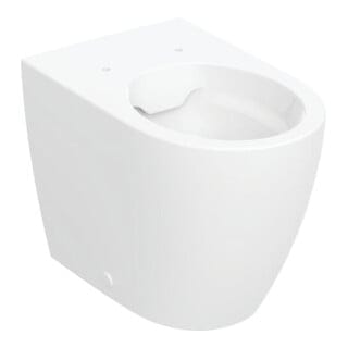 GE iCon Stand-WC Tiefspüler, wandbündig geschl. Form, Rimfree, weiß