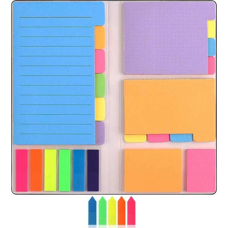 Packung Mit 500 Haftnotizen, 7 Verschiedene Arten Von Post-it®-haftnotizen, Mit Beschreibbaren Etiketten, Lesezeichen Zum Markieren Von Seiten, Klebemarkern Für Den Täglichen Büro- Und Schulbedarf