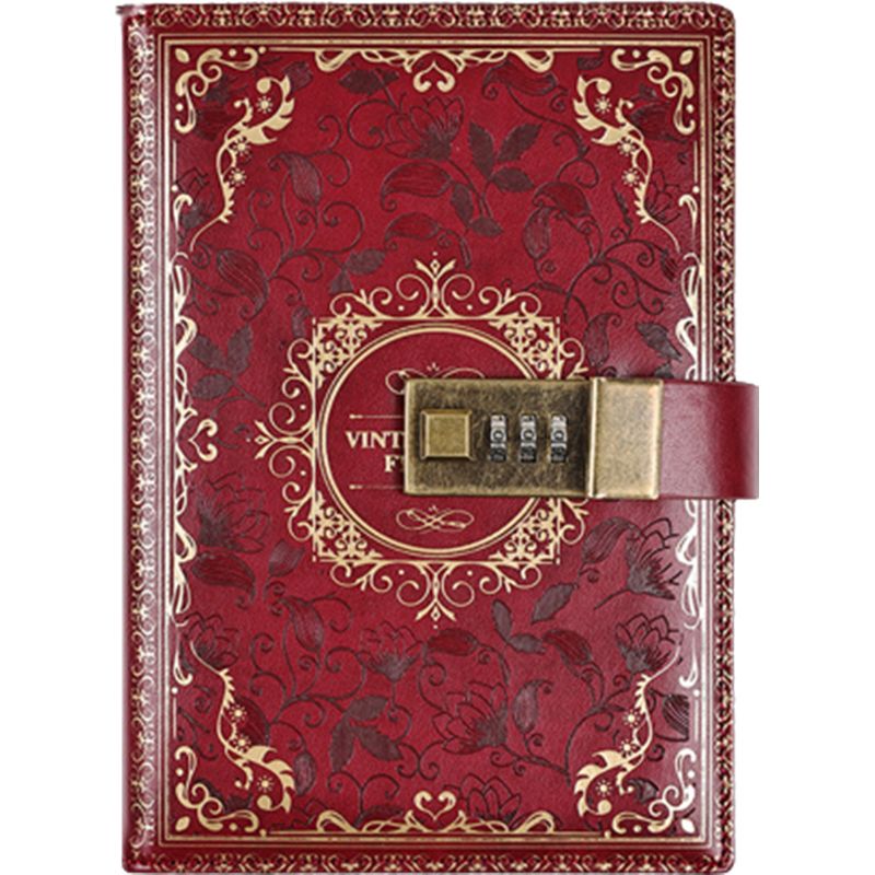 1 Tagebuch, Hardcover, Golddesign, Nachfüllbare Seiten, Mit Schloss, Für Erwachsene Und Kinder