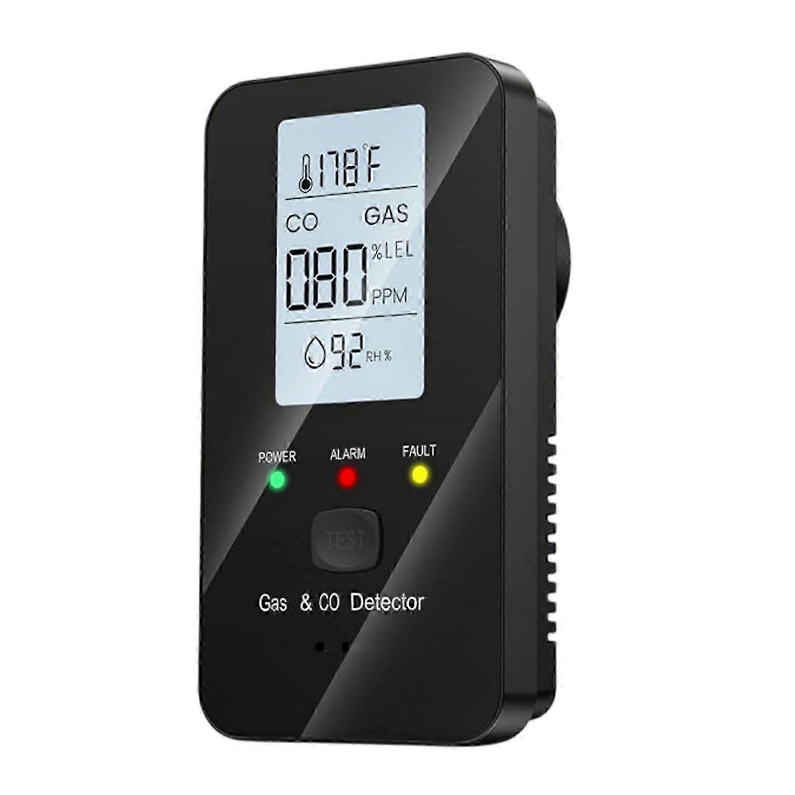 4-in-1 Multifunktionsdetektor Für Erdgas, Kohlenmonoxid, Propangas, Haus, Wohnung, Wohnmobil – Inklusive Temperatur- Und Feuchtigkeitsanzeige.