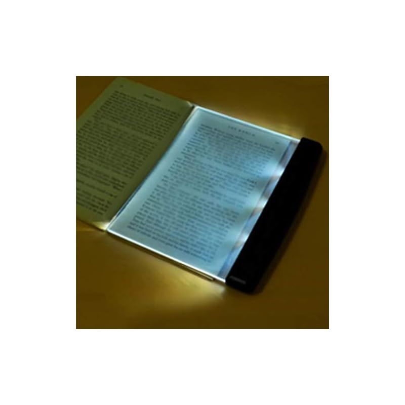 Flache Leselampen Fürs Bett Mit Hellem Led-licht, Lesezeichen, Leselampe, Lichtpanel, Platte, Kabellose Schreibtischlampe (schwarz)