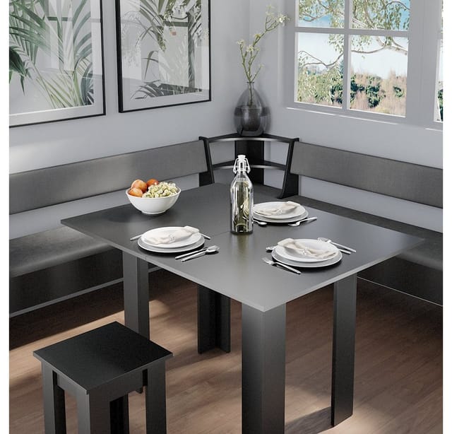 Vicco - Esszimmer-Eckbank Roman, Schwarz, 43.5 x 43.5 cm