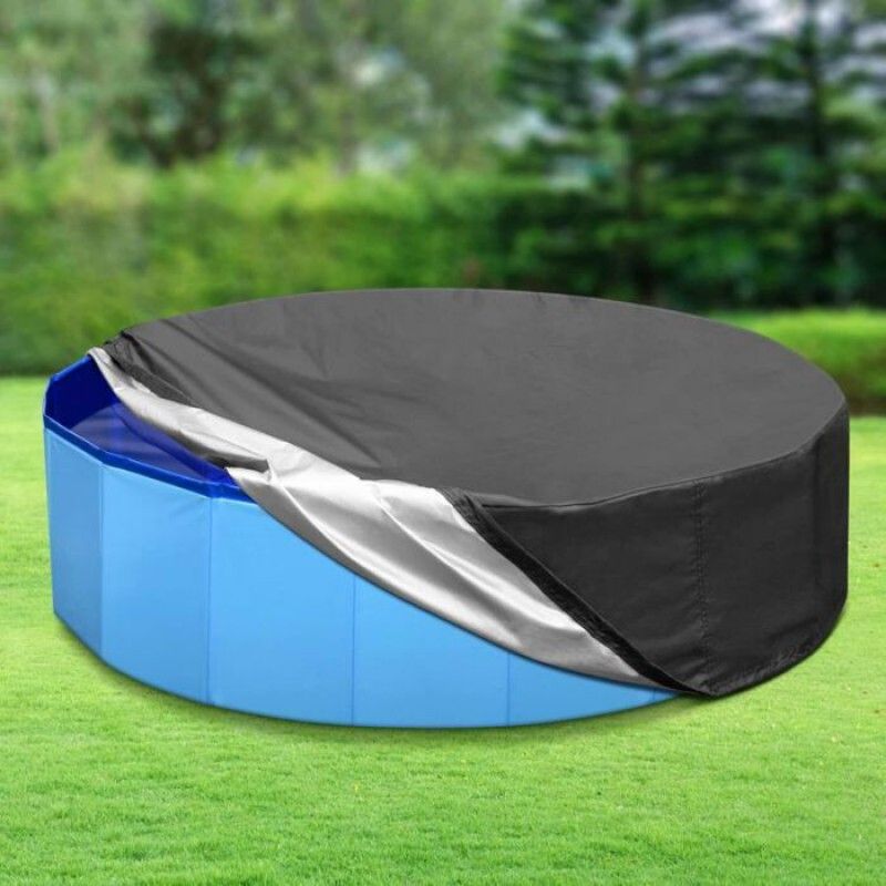 Runde Poolabdeckung – Schutz Für Den Außenbereich – Sonnenschutz Und Haustierabdeckung – Schwarz, 82 Cm – Femeo