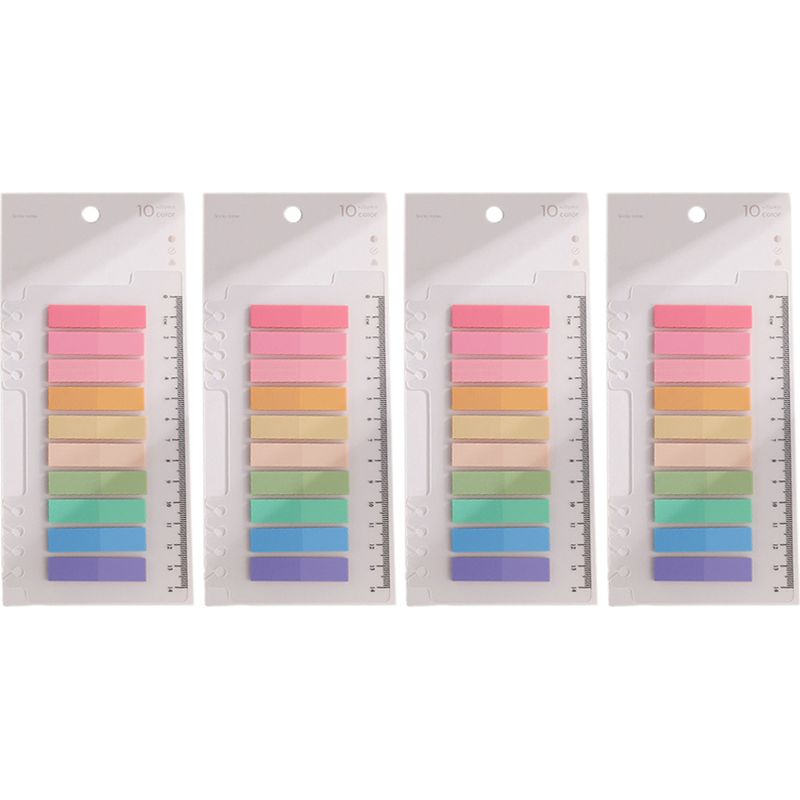 Selbstklebende Lesezeichen – 800 Stück – Transparent – Beschreibbar – Zum Abheften Von Dokumenten Und Notizen – 4 Farben Und Größen – 4er-pack
