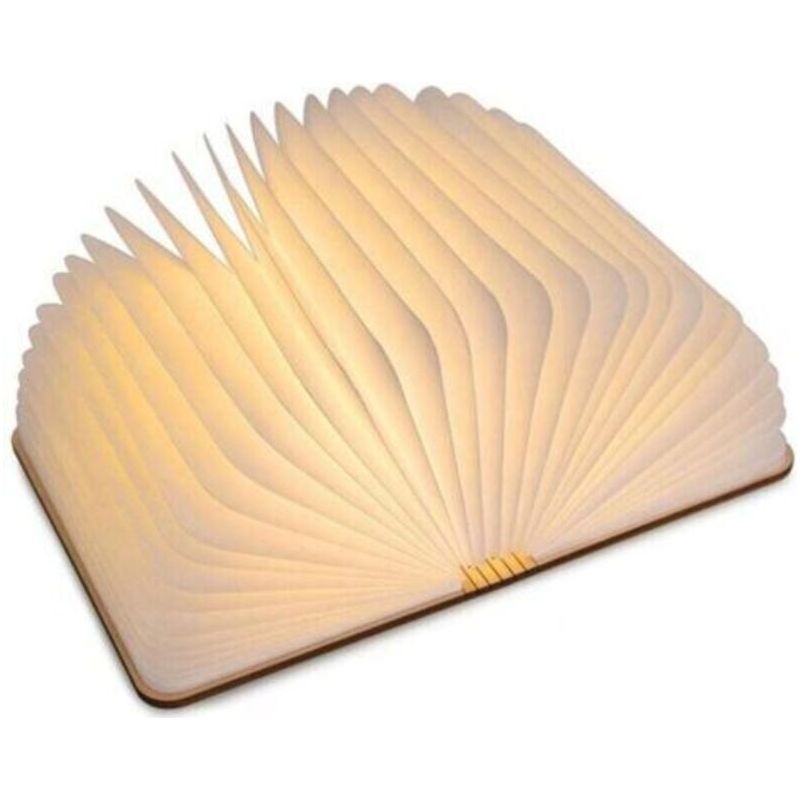 Forehill Buchseiten-nachttischlampe, Drehbare Buchlampe, Ahornweiß, 1292,5, 5 Farben