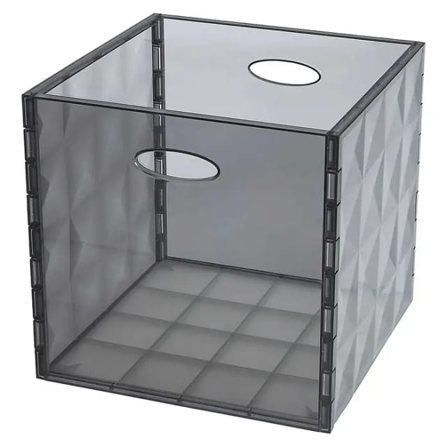 Transparente/graue Kristallbox h 30x31x31cm