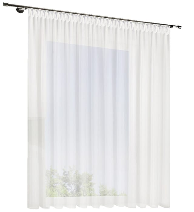 Store Laura weiß, 300 x 175 cm Faltenvorhang