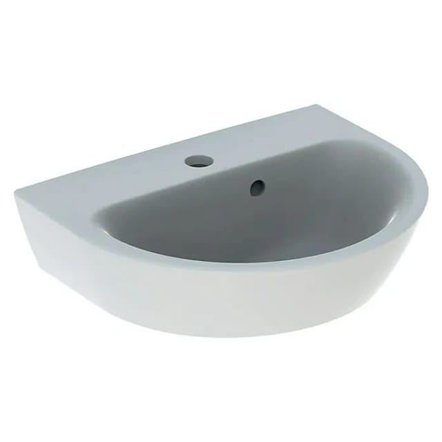 Keramag - Geberit Renova Handwaschbecken, 1 Hahnloch, asymmetrischer