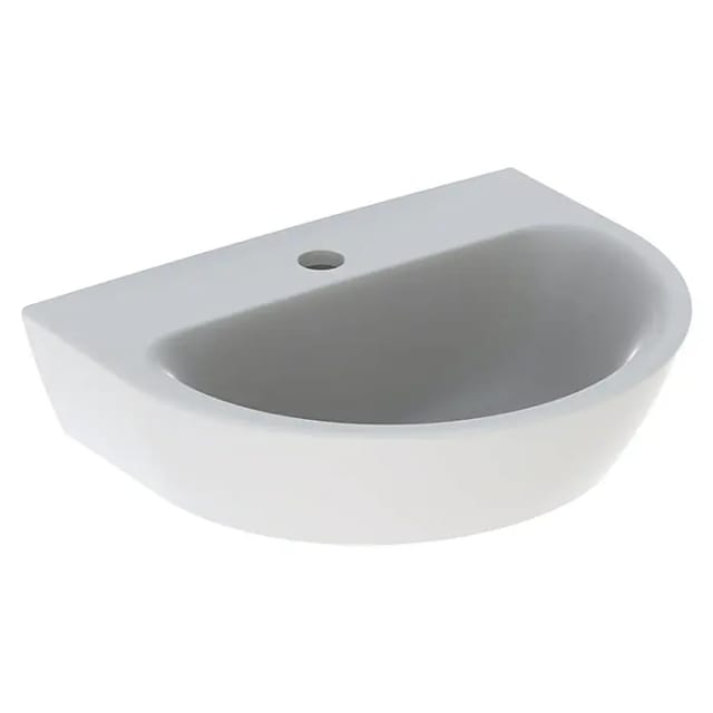 Geberit Renova Handwaschbecken, 1 Hahnloch, ohne Überlauf,