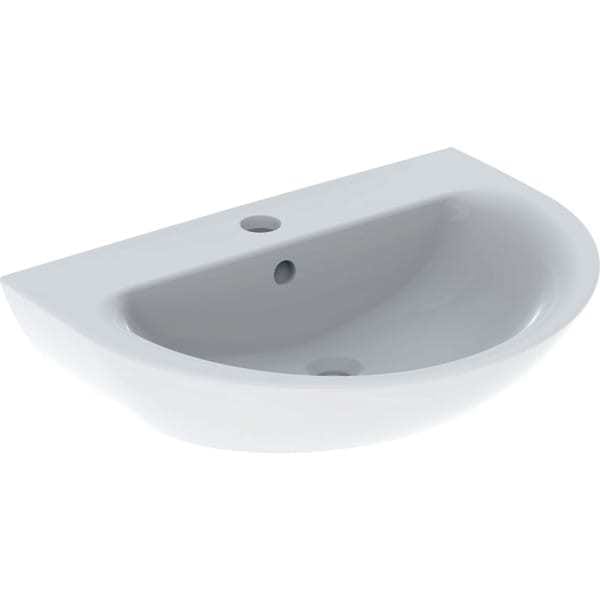 Keramag - Geberit Renova Waschtisch, 1 Hahnloch, mit Überlauf, Breite: