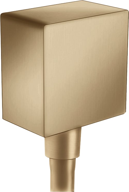 Hansgrohe - Fixfit - Wandanschluss Square mit Rückflussverhinderer, Bronze gebürstet 26455140