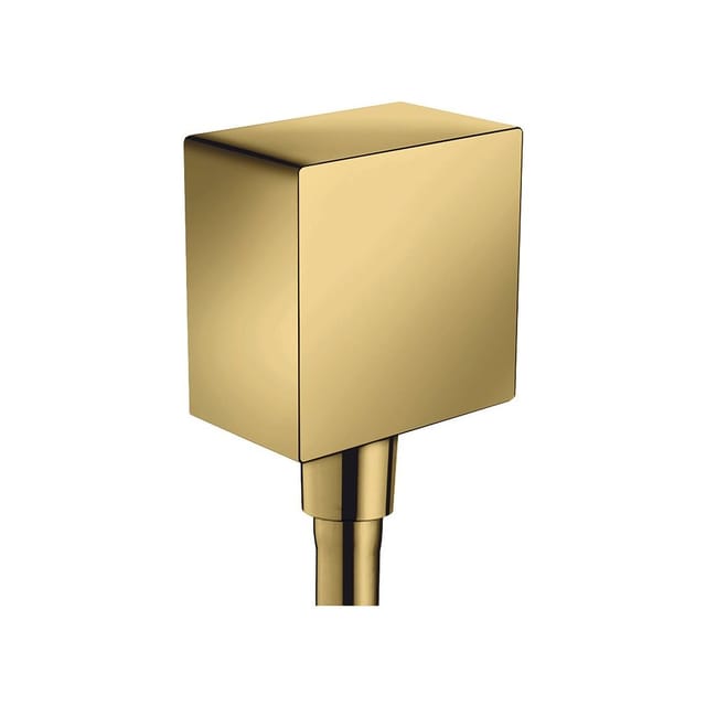 Hansgrohe - Fixfit - Wandanschluss Square mit Rückflussverhinderer, Gold poliert 26455990