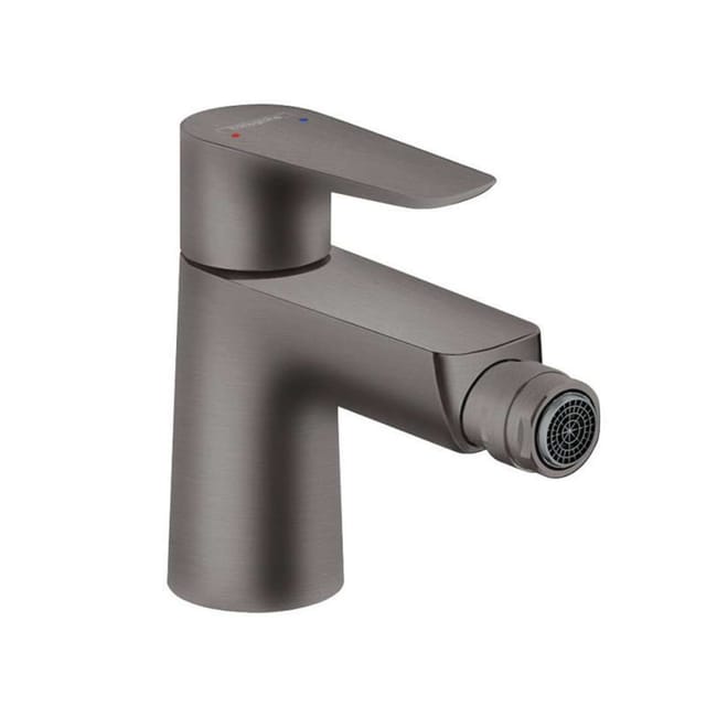 Talis e - Bidetarmatur mit Ablaufgarnitur, schwarz chrom gebürstet 71720340 - Hansgrohe
