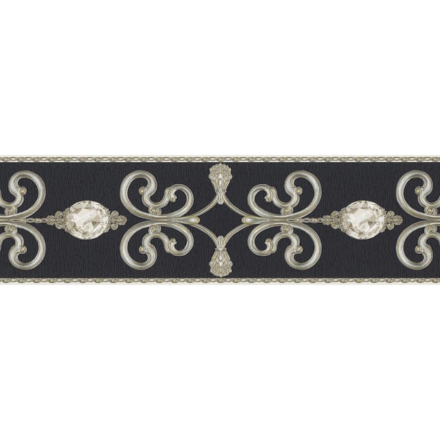 A.S. Creation Only Borders 369161 Papiertapete Barockoptik 0.15 m x 5 m Schwarz