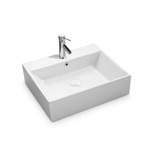Stilform - Wand Hänge Keramik Waschbecken Marina dünner Rand 50x42 cm
