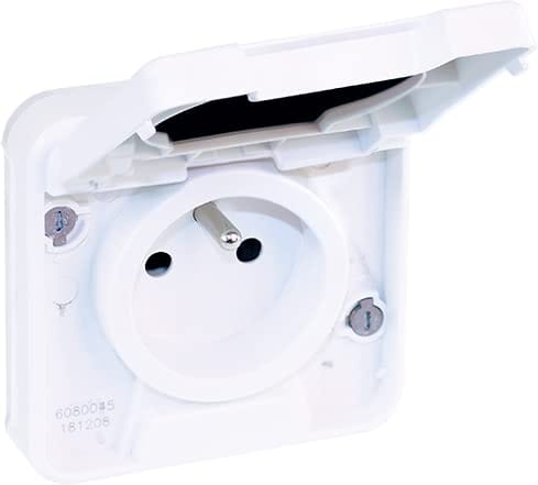 Elektrische Steckdose Eur Ohm Oxxo Einbau Weiß IP55