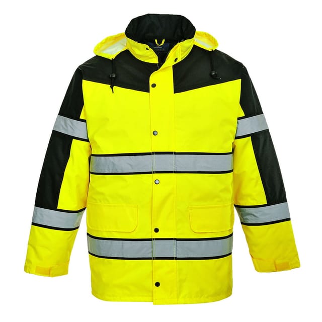 ARBEITSJACKE, isoliert, regendicht, Warnschutz, Gelb M PORTWEST