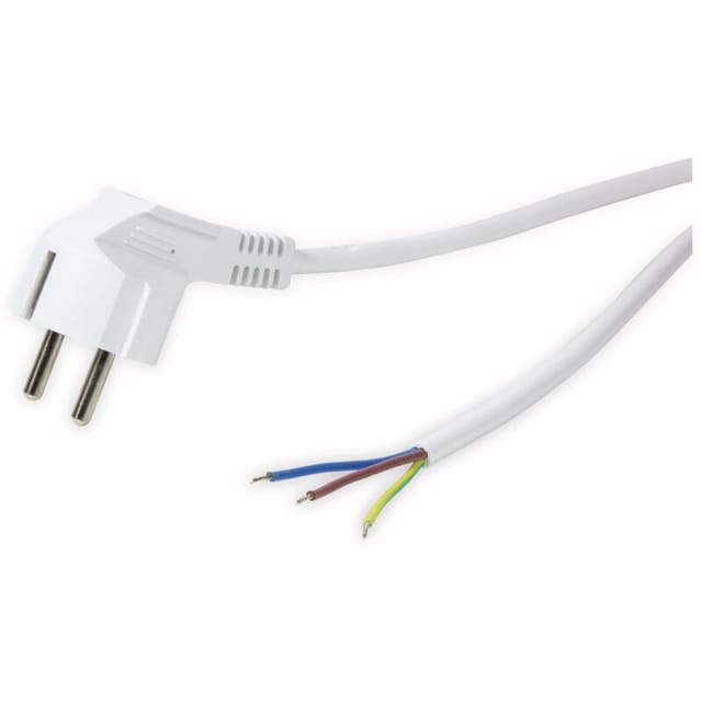 LOGILINK Netzkabel mit 90° Schutzkontaktstecker CP136, 1,5 m, weiß