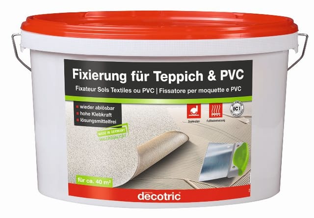 Fixierung für Teppich und pvc 10 kg Teppich- & PVC-Kleber - Decotric