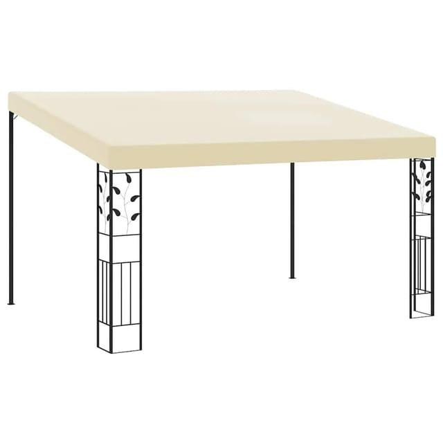 Wand-Pavillon 4x3x2,5 m Cremeweiß - Vidaxl