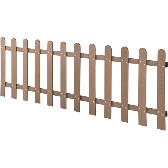 Neu.holz - Gartenzaun Elda wpc 200x60 cm Braun