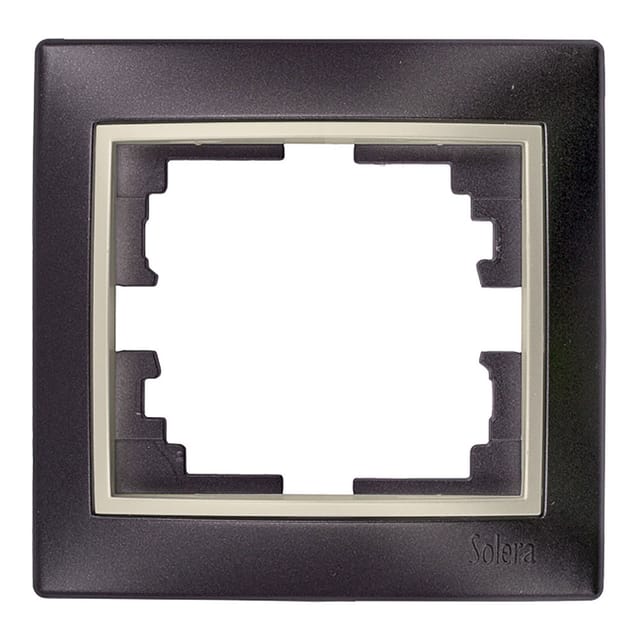 Rahmen für 1 schwarzes Element und Perlenring 83x81x10mm E3/42951 Platte