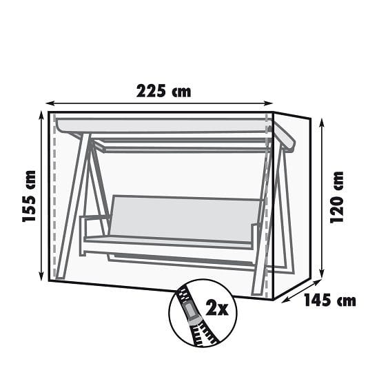 Schutzhülle Basic Hollywoodschaukel 225x145x155 cm Abdeckung Hülle - Trendline