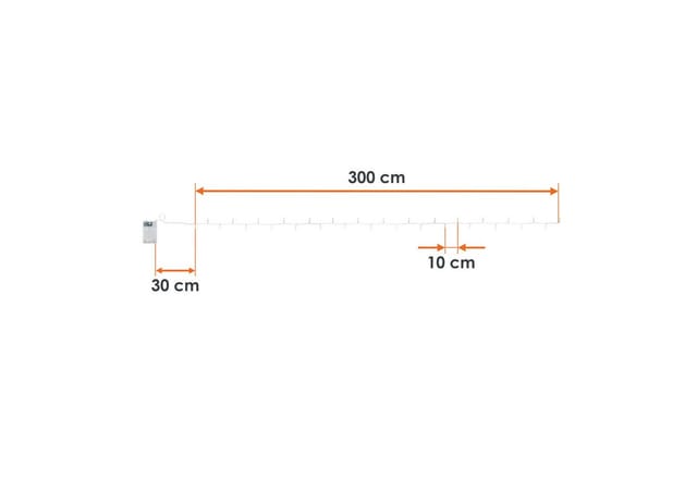 Lichterkette mit 30 led in warm weiß - 300 cm - Weihnachts Tischlichterkette Deko Innen Beleuchtung