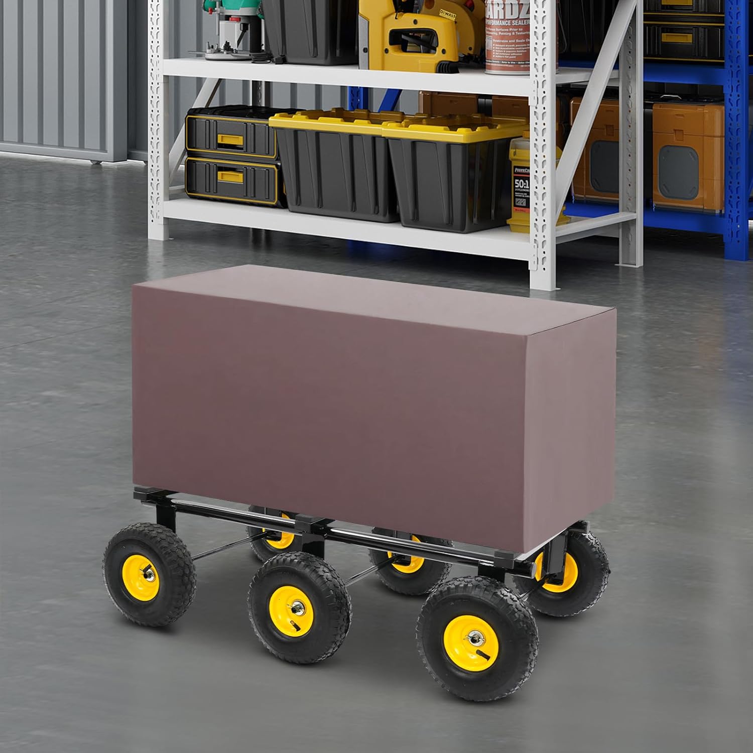6 Rad Geländewagen, Bodenstehend 1200 Lbs Kapazität Schwerlast Möbelwagen, Für Häusern, Logistik, Dekoration, Lager 100 55.73 33.83 Cm