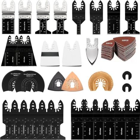 72-teiliges Oszillationssägeblatt-set – Kohlenstoffstahl – Wellenzahnung Für Schnelle Schnitte – Kompatibel Mit Dewalt, Dremel, Bosch – 72 Teile