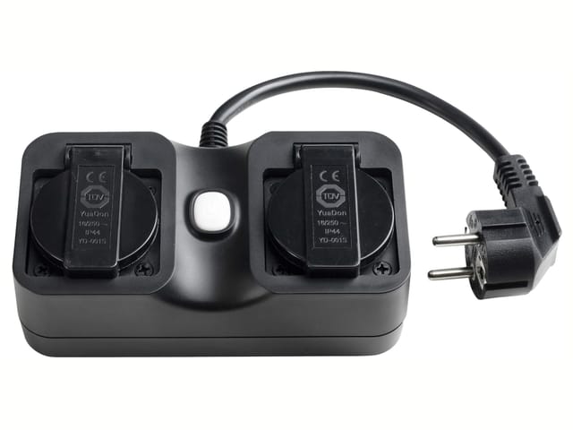 WLAN-Steckdose SP-1122WTO, 2-fach, für den Außenbereich, schwarz - Edimax