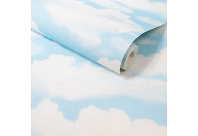Fresco - Wolken Tapete - Kinder Deko - Mehrfarbig - 10m x 52cm