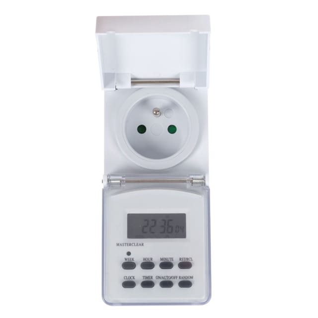 Perel Zeitschaltuhr Wochenprogramm, Zeitschaltuhr Steckdose mehrfach, Zeitschaltuhr Wochentage, elektronische Wochenzeitschaltuhr digital,