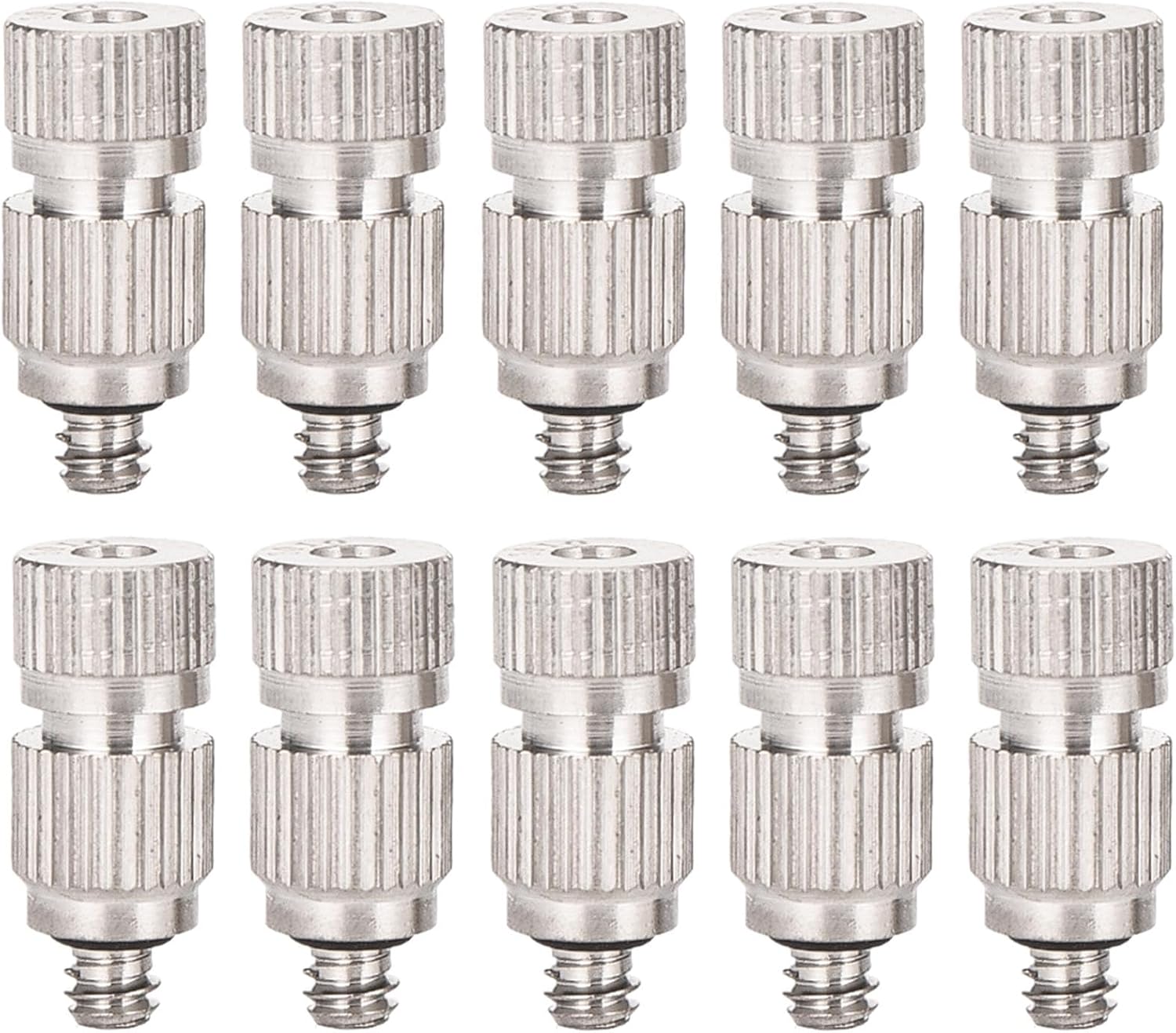 Packung Mit 10 Hochdruck-edelstahl-sprühdüsen Für Außenkühlsysteme Mit Messingfilter (größe: 0,3 Mm)
