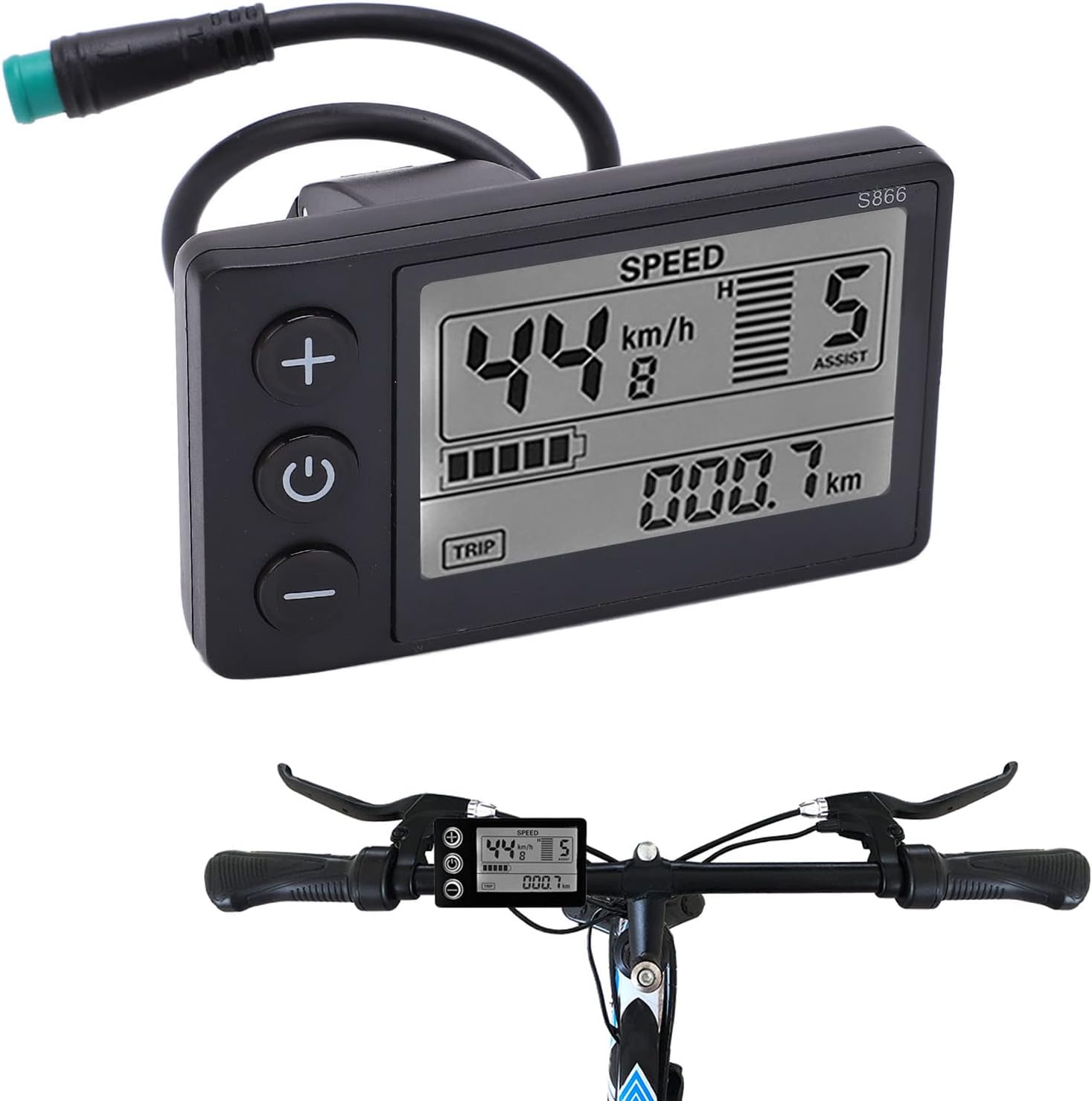 Lcd-bildschirm Für Elektrofahrräder, Wasserdichtes Lcd-display S866 24v 36v 48v, Bedienfeld Für Elektrofahrräder