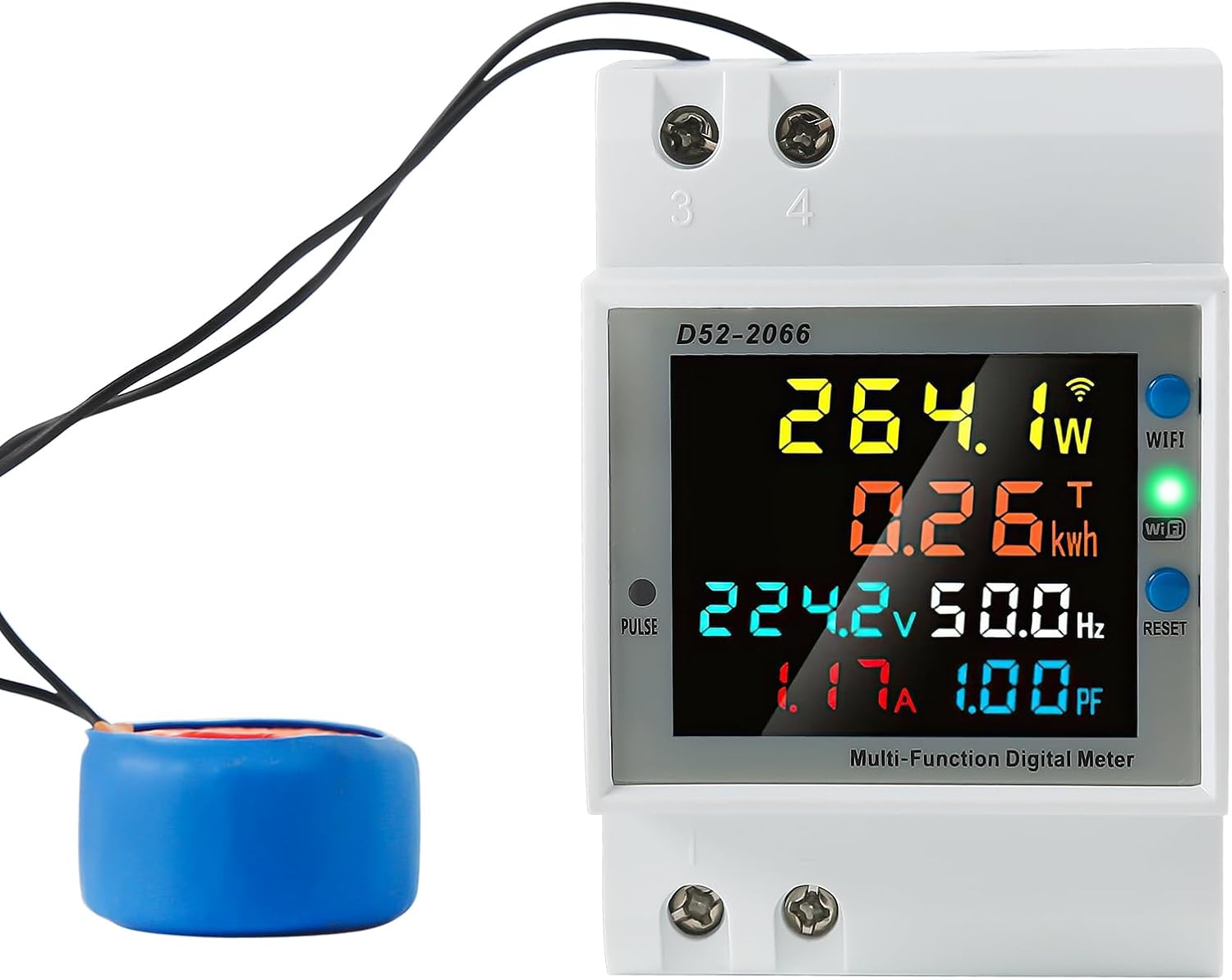 Einphasen-stromzähler, Ac40-300v 100a 6-in-1 Smart Wifi Stromzähler Din-schienenmontage