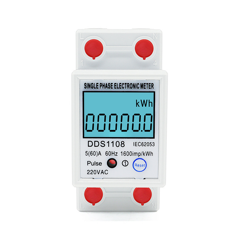 Einphasen-stromzähler, Reset-funktion, Verbrauchsanzeige Mit Lcd-bildschirm, 5(60) A 220 V Energieverbrauchsanzeige