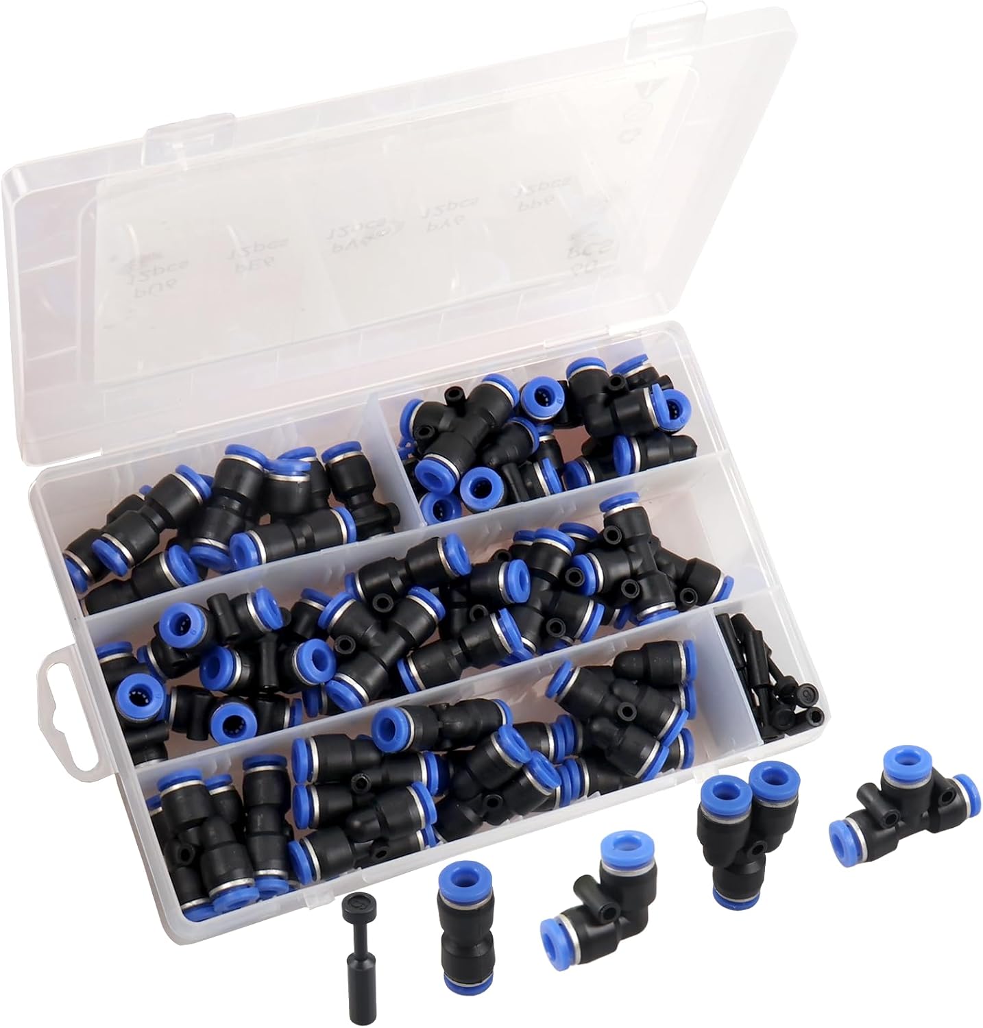 60 Stück 6-mm-schnellkupplungen Für Druckluft – Set Mit Pneumatischen Schlauchverschraubungen, Schnellkupplungen Für Druckluftleitungen