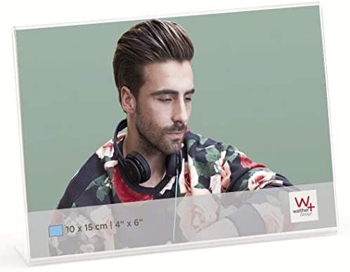 Walther Design ASQ1015 Acryl, Acryl-Hochformatrahmen im Querformat, glasklar, Bildformat 10 x 15 cm