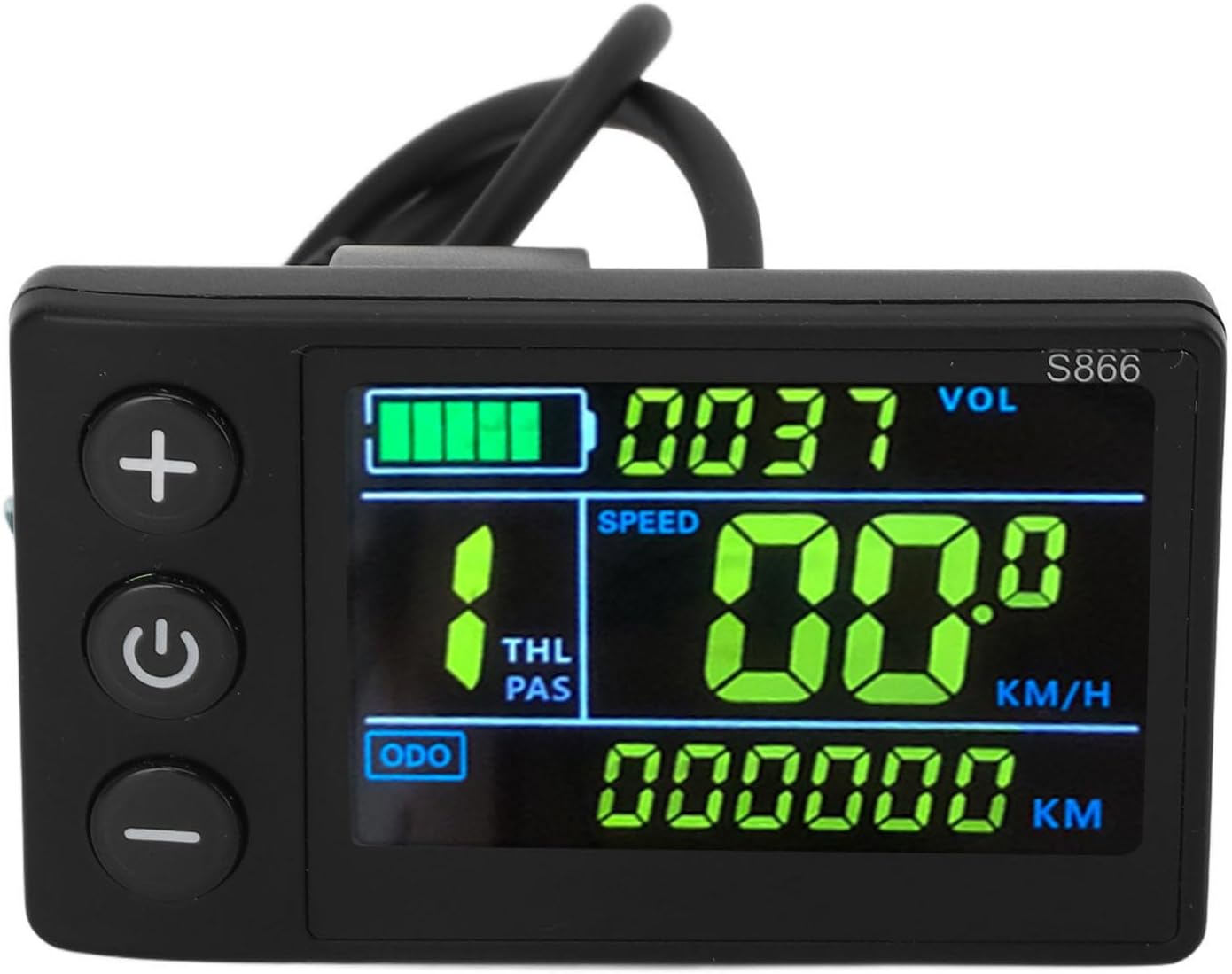 S866 Lcd-fahrradcomputer, Hintergrundbeleuchtetes Farbdisplay Mit Wasserdichtem 5-pin-anschluss