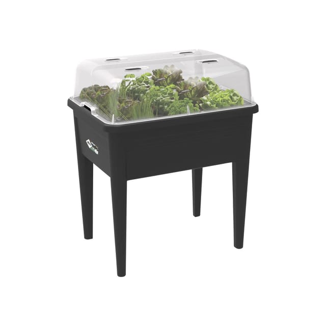 Elho - Anzuchttisch xxl 76,7 x 58,1 x 73,1 cm Schwarz Pflanztisch Hochbeet