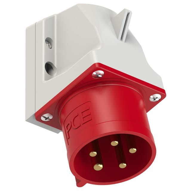 CEE-Wandgerätestecker 32A, 5-polig, 400V Twist, IP44 - Schraubklemmen